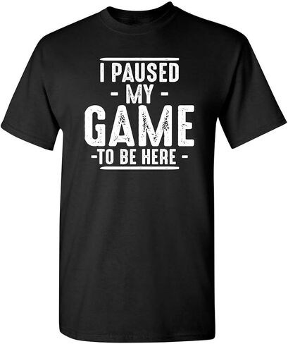 I Paused My Game to Be Here Video Gamer Mens Retro Graphic Funny T Shirt in Saudi Arabia