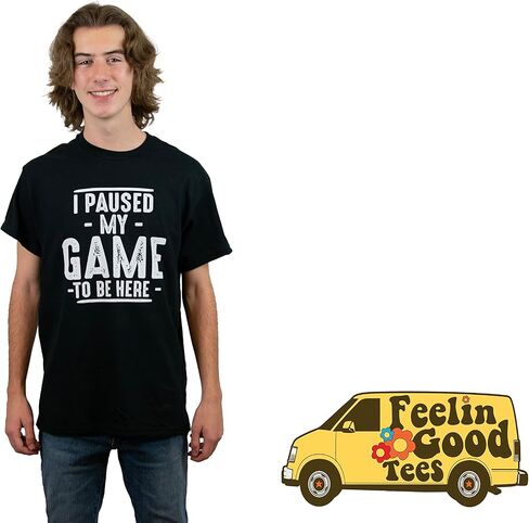 I Paused My Game to Be Here Video Gamer Mens Retro Graphic Funny T Shirt in Saudi Arabia