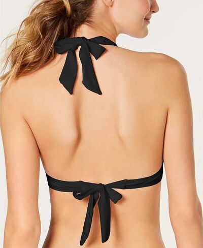 Michael Michael Kors Womens Ruched Halter Swim Top Separates Black M in Saudi Arabia