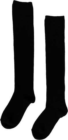 جوارب State Cashmere للجنسين 100% من الكشمير النقي للركبة بأساور مضلعة عالية (أسود، S/M) in Kuwait