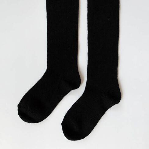 جوارب State Cashmere للجنسين 100% من الكشمير النقي للركبة بأساور مضلعة عالية (أسود، S/M) in Kuwait