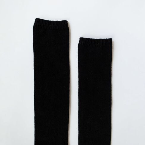 جوارب State Cashmere للجنسين 100% من الكشمير النقي للركبة بأساور مضلعة عالية (أسود، S/M) in Kuwait