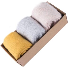 CHAO RAN Womens Winter Wool Cashmere Socks Casual Dress Warm Thicken US5-9