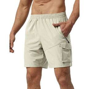 Nomolen Men's Hiking Cargo Shorts Lightweight Quick Dry Athletic Shorts with Multi Pocket for Workout Golf Camping Casual