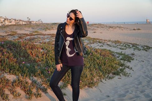 Shop Delfina Mermaid Siren Skeleton Holding Clam with Pearl Racerback Tank Top in Kuwait