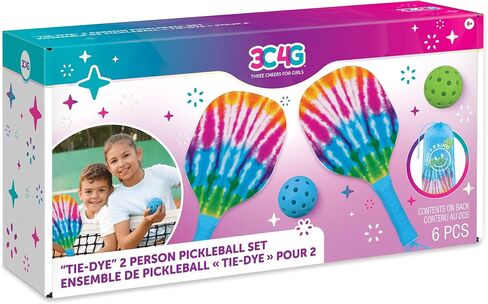 Make It Real 3C4G: Adventure Fun: 2 Person Pickleball Set - Play Pickleball Anywhere Your Heart Desires, Drawstring Dag Included, Three Cheers for Girls, Tween & Girls, Kids Ages 8+ in Kuwait