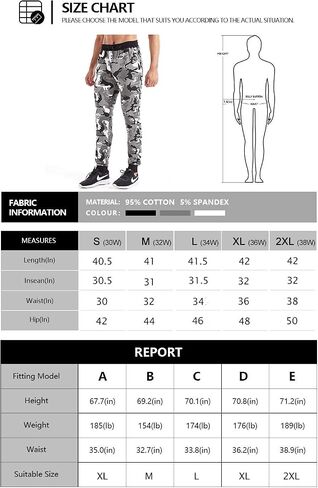 Men's Cotton Joggers Camo Sweatpants Casual Jogger Scrub Track Pants Comfort Camouflage Trousers for Hiking Yoga Training in Saudi Arabia