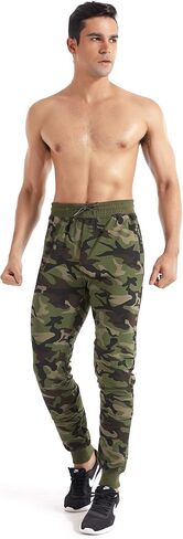 Men's Cotton Joggers Camo Sweatpants Casual Jogger Scrub Track Pants Comfort Camouflage Trousers for Hiking Yoga Training in Saudi Arabia