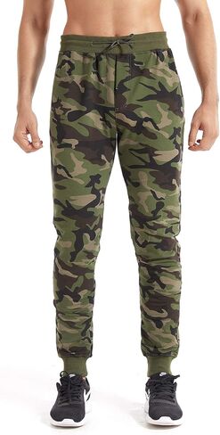 Men's Cotton Joggers Camo Sweatpants Casual Jogger Scrub Track Pants Comfort Camouflage Trousers for Hiking Yoga Training in Saudi Arabia