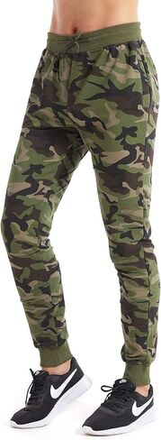 Men's Cotton Joggers Camo Sweatpants Casual Jogger Scrub Track Pants Comfort Camouflage Trousers for Hiking Yoga Training in Saudi Arabia