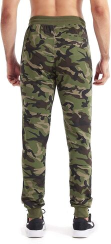 Men's Cotton Joggers Camo Sweatpants Casual Jogger Scrub Track Pants Comfort Camouflage Trousers for Hiking Yoga Training in Saudi Arabia