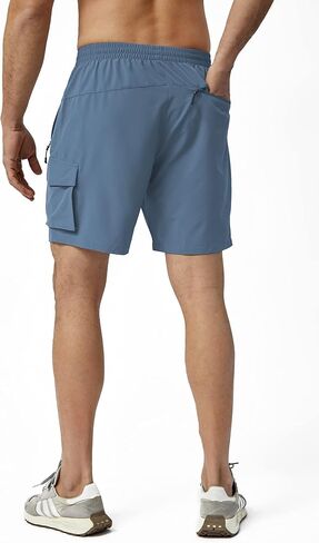 Nomolen Men's Hiking Cargo Shorts Lightweight Quick Dry Athletic Shorts with Multi Pocket for Workout Golf Camping Casual in Kuwait