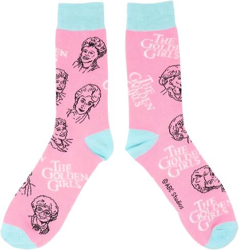 Bioworld The Golden Girls Character Profiles Pink Adult Crew Socks in Saudi Arabia