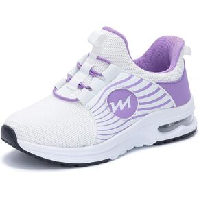 PERSOUL Kids Air Running Shoes Boys Girls Slip On Tennis Athletic Sneakers Breathable Lightweight Walking School Jogging Non Slip Footwear