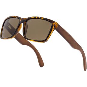 نظارات شمسية مستقطبة خشبية من ANDOILT للرجال والنساء، نظارات شمسية عصرية كلاسيكية مربعة الشكل من الخيزران الخشبي in Kuwait