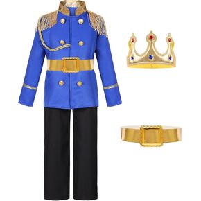 Boys Prince Charming Costume Kids Royal Prince Dress Up for Cosplay Fairytale Ball Halloween Birthday Party Outfit