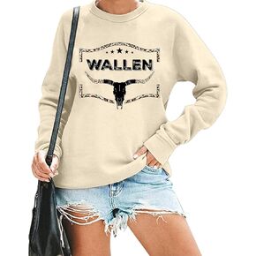 RFBIQI Cowboys & Beer Sweatshirt Women Country Music Shirt Funny Drinking Pullover Top Casual Crew Neck Long Sleeve Rodeo Tee in Kuwait