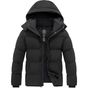 wantdo Men's Warm Winter Coat Waterproof Puffer Jacket Windproof Thicken Outwear