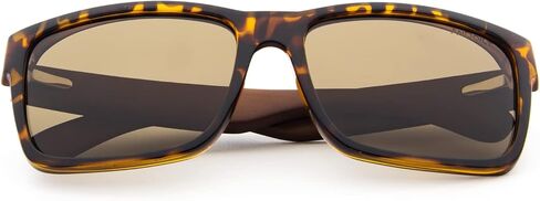 نظارات شمسية مستقطبة خشبية من ANDOILT للرجال والنساء، نظارات شمسية عصرية كلاسيكية مربعة الشكل من الخيزران الخشبي in Kuwait