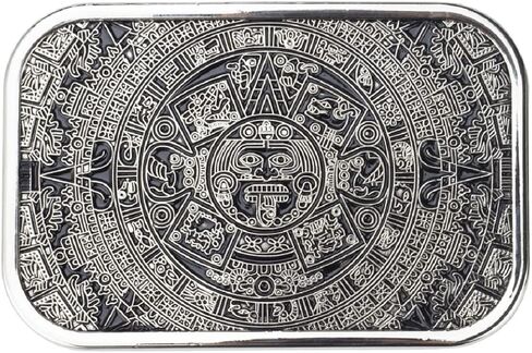 Aztec Calendar Belt Buckle for Men, Aztec Mayan Indian Calendar Belt Buckle, Retro Solar Aztec Calendar Square Belt Buckle in Kuwait