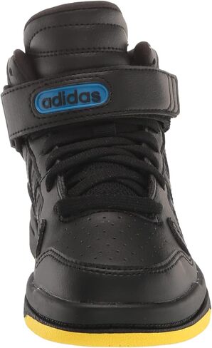 حذاء كرة السلة Adidas Postmove Mid، أسود/أسود/أزرق Rush، 2 US للجنسين الصغار in Kuwait