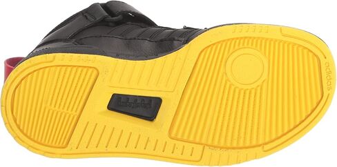 حذاء كرة السلة Adidas Postmove Mid، أسود/أسود/أزرق Rush، 2 US للجنسين الصغار in Kuwait