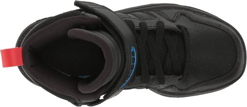 حذاء كرة السلة Adidas Postmove Mid، أسود/أسود/أزرق Rush، 2 US للجنسين الصغار in Kuwait