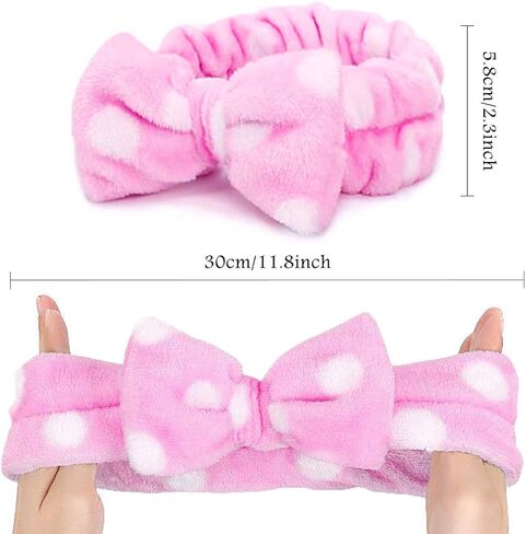 عصابات رأس للمنتجعات الصحية، عصابة رأس من الصوف المرجاني، عصابة رأس لمستحضرات التجميل، عصابة رأس جميلة لغسيل الوجه، عصابات رأس للاستحمام، أغطية رأس ناعمة على شكل فيونكة لشعر السبا، مستلزمات حفلات أعياد الميلاد (6 عبوات) in Kuwait