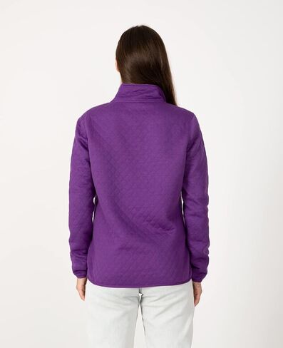 Womens Long Sleeve Quilted Pattern Sweatshirts Snap Button Pullovers Shirts Tops in Saudi Arabia