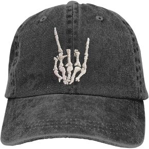 قبعة بيسبول مطرزة يدويًا بهيكل جمجمة، قبعة من الدنيم القطني المتعثرة للرجال والنساء in Kuwait