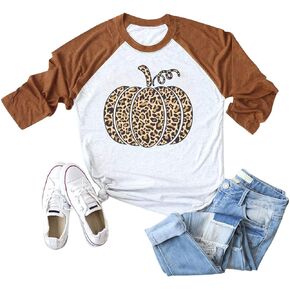 Pumpkin Shirts for Women Funny Halloween Clothing Fall T-Shirts Top in Kuwait