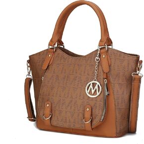 Mia K Collection Shoulder Bag for Women, PU Leather Pocketbook Top-Handle Crossbody Purse Tote Satchel Handbag