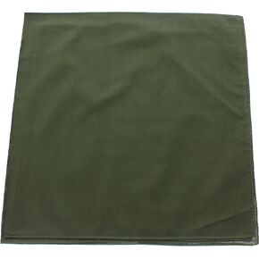 Army Universe Olive Drab Solid Color Jumbo Military Bandana (27" x 27"), Solid Head Scarf Do-rag 100% Cotton Bandanna Cover
