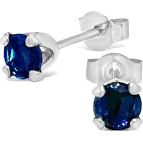 أقراط من الذهب الأبيض أو الأصفر عيار 14 قيراط من Jewelry Bliss - أقراط من الياقوت الأصلي أو الياقوت أو الزمرد، أقراط دائرية صغيرة مقاس 3 مم، مجوهرات جوهرة الميلاد للنساء، أقراط للذكرى السنوية، وأعياد الميلاد، والزفاف in Kuwait