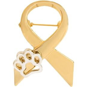 MIXIA Classical Ribbon Brooch Animal Cruelty Awareness Cat Dog Puppy Paw Print Brooch Pin Jewellery Gifts for Women Men Brooches Pin