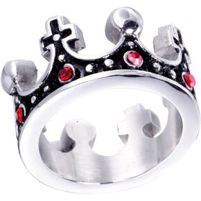 خاتم LAFATINA للرجال من Royal King Crown الاستبداد، خاتم من الفولاذ المقاوم للصدأ للجنسين، مقاس من 7 إلى 13 in Saudi Arabia