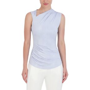 بلوزة نسائية من BCBGMAXAZRIA برقبة غير متماثلة وبدون أكمام