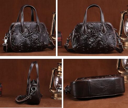 شنطة كروس للنساء من الجلد بمقبض علوي، شنطة يد ساتشيل كلاسيكية in Kuwait