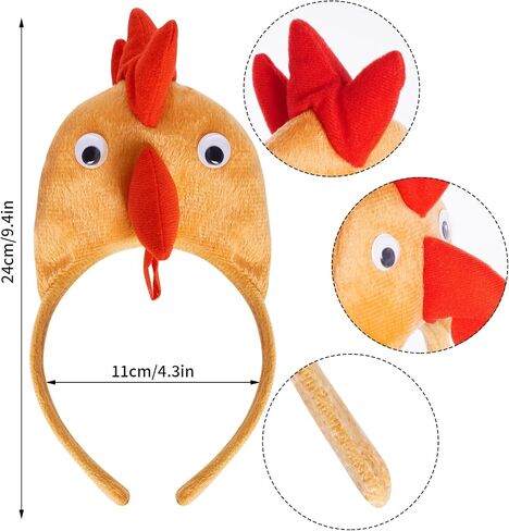 Chicken 3D Animal Costume 3D Chick Headband Bowtie Tail Tutu Set for Halloween Christmas Cosplay Party in Saudi Arabia
