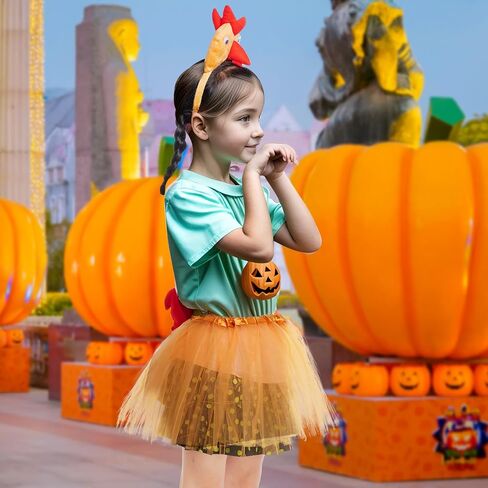 Chicken 3D Animal Costume 3D Chick Headband Bowtie Tail Tutu Set for Halloween Christmas Cosplay Party in Saudi Arabia