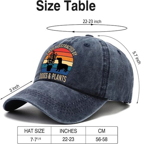 Pishovi Dogs Plants Fun Distressed Washed Blue Baseball Cap, Vintage Adjustable Cotton Cap, Funny Retirement Gift for Men and Woman, Christmas Birthday Gifts for Dad Mom Dog Lover Plants Lover in Kuwait
