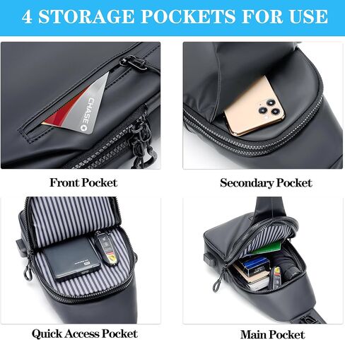 شنطة ظهر بحزام كروس للنساء والرجال من ايماجيريو، شنطة كتف وشنطة صدر للاستخدام اليومي للسفر والمشي لمسافات طويلة والاماكن الخارجية in Kuwait