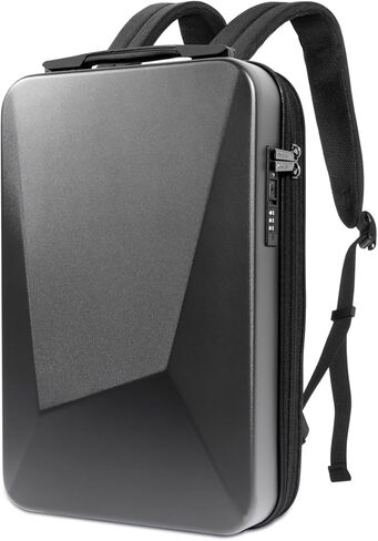 HANSSHOW Hard Shell Laptop Backpack, 17 Inch TSA Anti-Theft Waterproof Gaming Backpack, USB Charging Port Slim Bookbag in Kuwait
