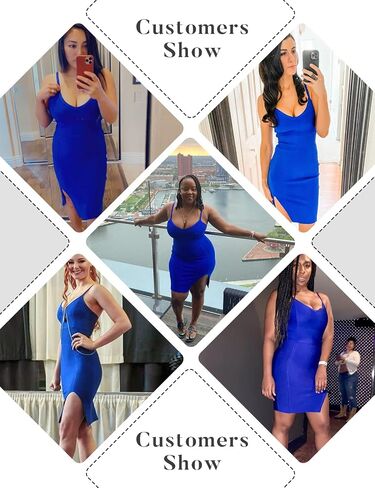 meilun Sexy Side Slit Bandage Dress for Women Deep V-Neck Dress Cocktail Evening Gowns Wedding Guest Dress in Saudi Arabia
