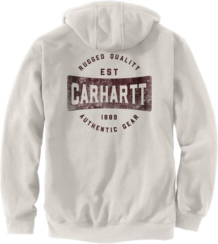 Carhartt Men's 105021 Loose Fit Midweight Full-Zip Hooded Authentic Gear Graphi - 2X-Large Regular - Malt in Saudi Arabia
