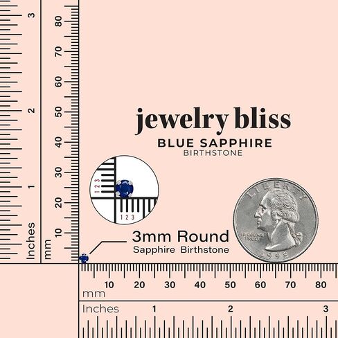 أقراط من الذهب الأبيض أو الأصفر عيار 14 قيراط من Jewelry Bliss - أقراط من الياقوت الأصلي أو الياقوت أو الزمرد، أقراط دائرية صغيرة مقاس 3 مم، مجوهرات جوهرة الميلاد للنساء، أقراط للذكرى السنوية، وأعياد الميلاد، والزفاف in Kuwait