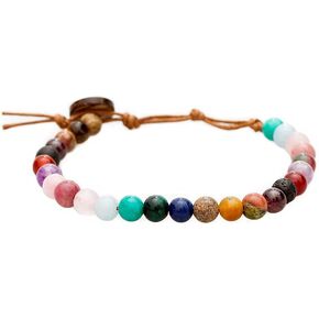 سوار شفاء شاكرا الطاقة 6 مم من لوتس ولونا مع أحجار اليشم الحقيقية واللؤلؤ والكوارتز الوردي والجمشت وحجر القمر... in Kuwait