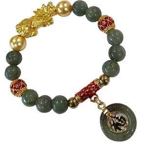 Heavens Tvcz Thai Jade Bracelet Women Good Luck with Chain Feng Shui Bracelets Xiu Pi Yao Gold Chinese Dragon Attract Good Luck Wealth Jewelry in Saudi Arabia