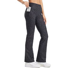 Willit Women's Fleece Lined Pants Yoga Bootcut Thermal Winter Pants High Waisted Flare Leggings Water Resistant in Saudi Arabia