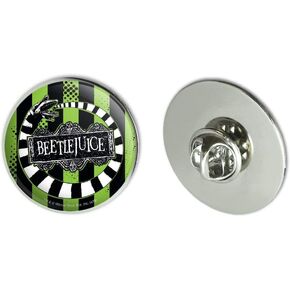 Beetlejuice Beetle Worm Metal مقاس 1.1 سم قبعة ربطة عنق على شكل دبوس خلفي in Kuwait